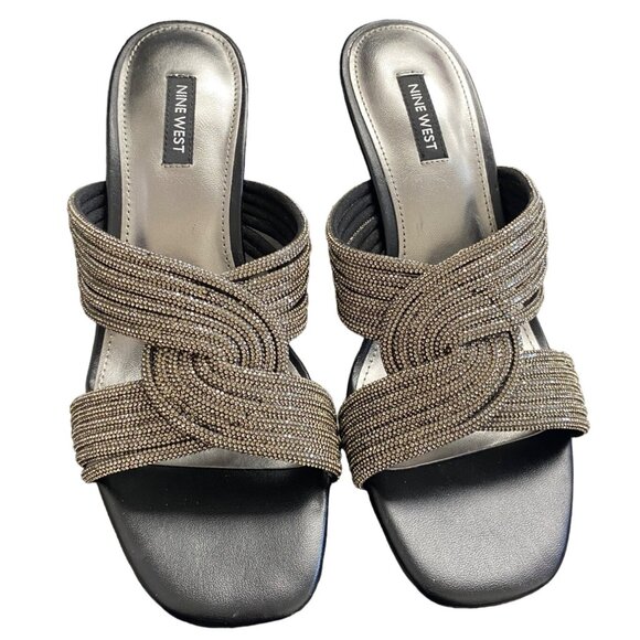 Nine West Shoes - NINE WEST Women’s Dancy5 Heeled Sandals NIB Size 8.5M Black